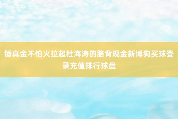 锤真金不怕火拉起杜海涛的胳背现金新博狗买球登录充值排行球盘